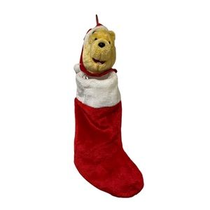 Vintage Winnie The Pooh Disney Gemmy Christmas Stocking Plush Head